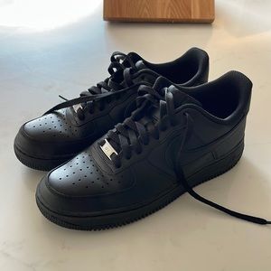 All black Nike Air Force Ones